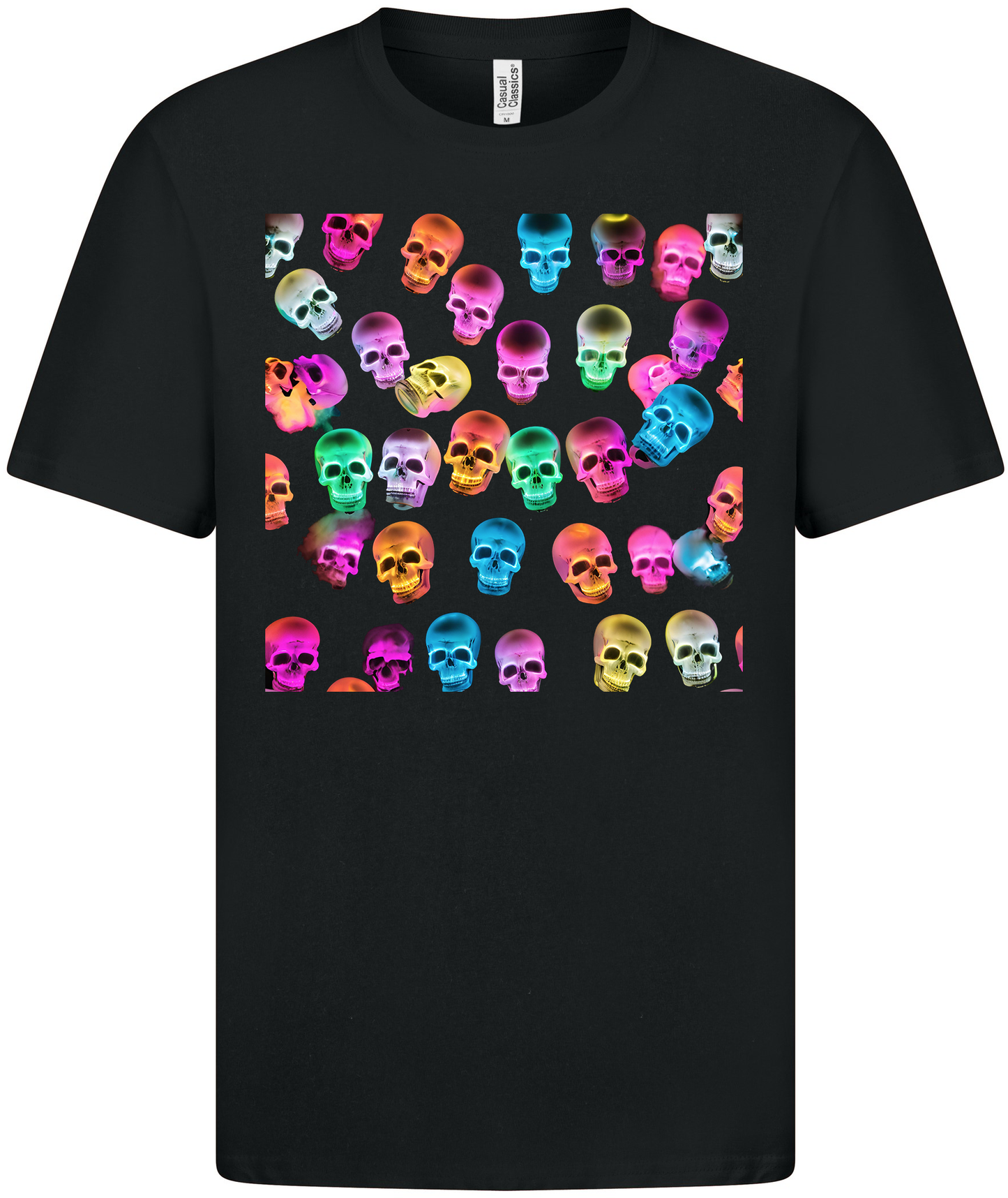 Multicoloured Skulls Halloween T-Shirt